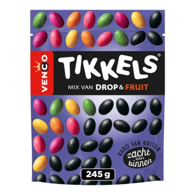 Venco Tikkels Drop&Fruit zak (10x 245g)