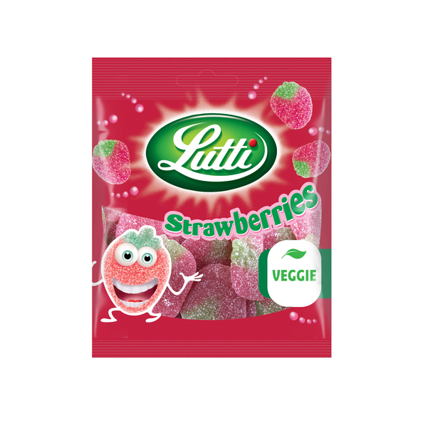 Lutti aardbeien zakje (12x 80g) afbeelding