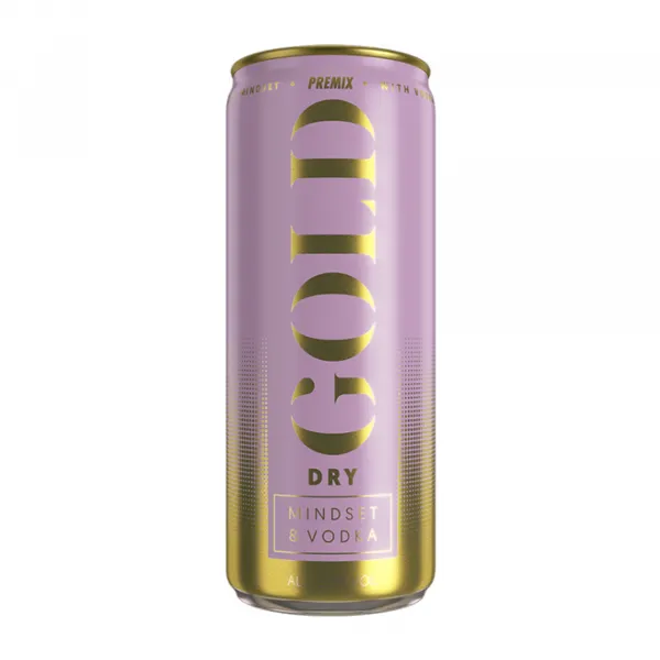 Gold Dry Mindset & Vodka blik (12x 250ml) - Afbeelding 2
