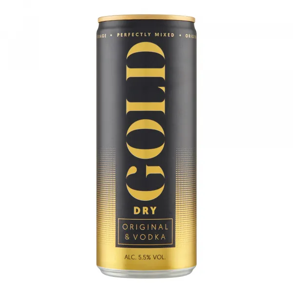 Gold Dry Original & Vodka blik (12x 250ml)