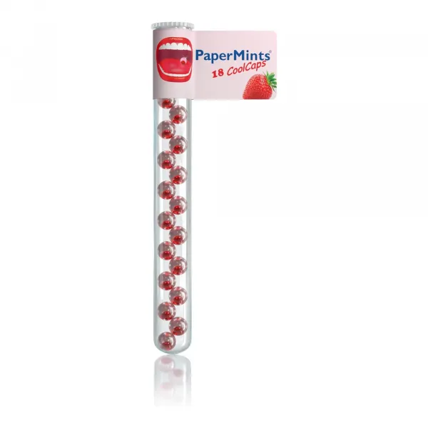 PaperMints CoolCaps Tubes Strawberry (32 stuks)