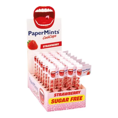 PaperMints CoolCaps Tubes Strawberry (32 stuks)