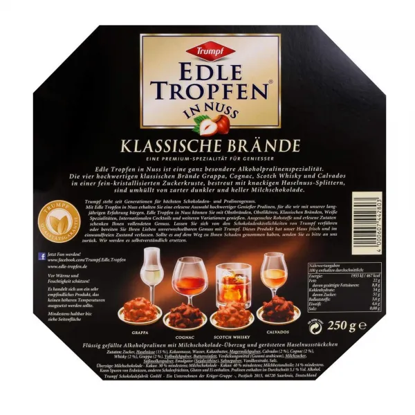 Edle Tropfen in Nuss Klassische Brände (24x 250g) - Afbeelding 3