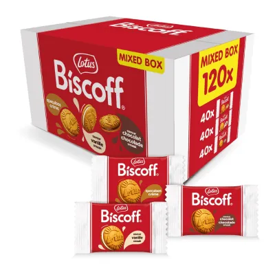Lotus Biscoff Sandwich Cookie Mixdoos (120 stuks)
