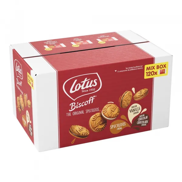 Lotus Biscoff Sandwich Cookie Mixdoos (120 stuks)