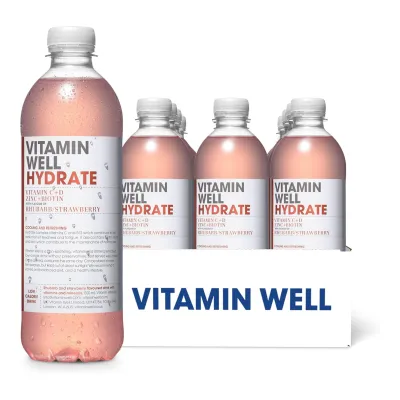 Vitamin Well Hydrate PET (12x 500ml) fles en doos