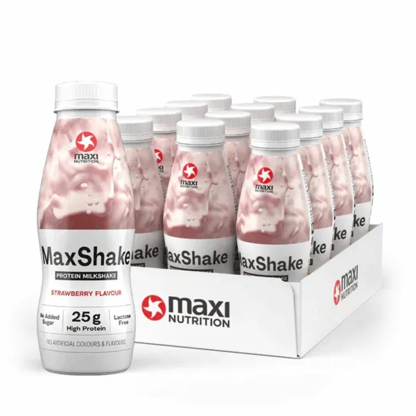 MaxiNutrition MaxShake Protein Milkshake Strawberry (12x 330ml)