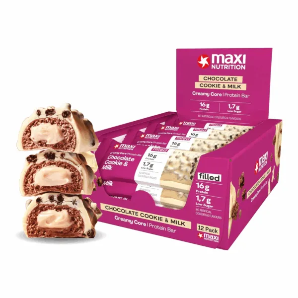 MaxiNutrition Creamy Core Protein Bar Chocolate Cookie & Milk (12x 45g)