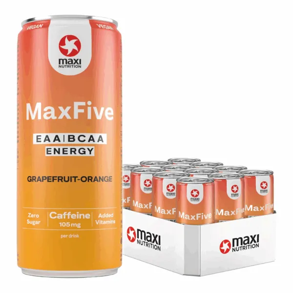 MaxiNutrition MaxFive EAABCAA Energy Drink Peach blik (12x 330ml)