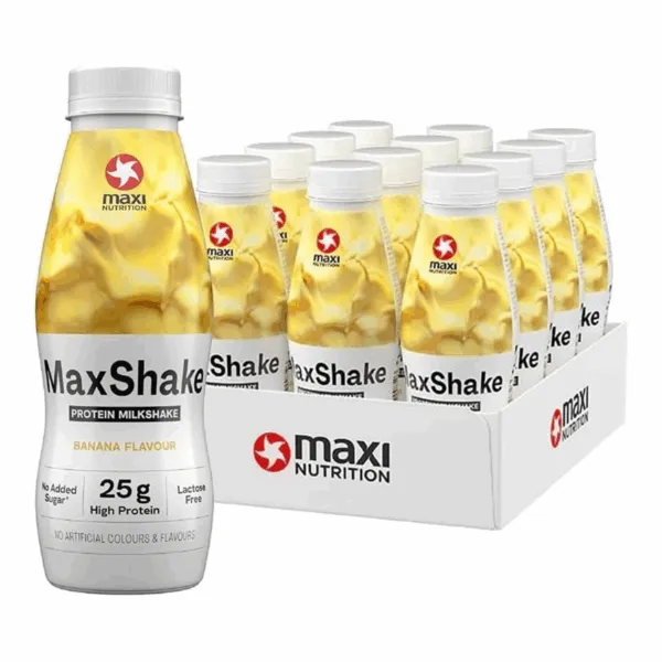 MaxiNutrition MaxShake Protein Milkshake Banana (12x 330ml) - Afbeelding 2