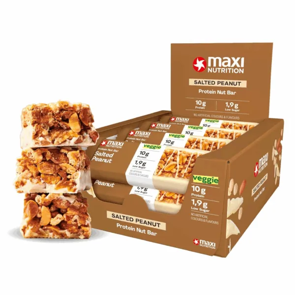 MaxiNutrition Protein Nut Bar Salted Peanut (12x 46g) - Afbeelding 2