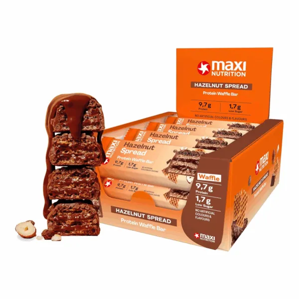 MaxiNutrition Waffle Bar Hazelnut Spread (12x 40g)