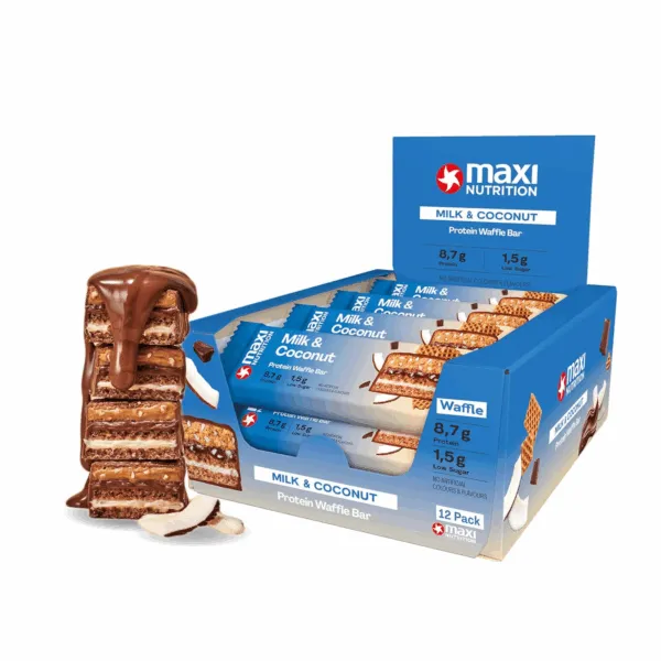 MaxiNutrition Waffle Bar Milk & Coconut (12x 40g)