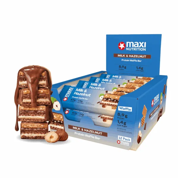 MaxiNutrition Waffle Bar Milk & Hazelnut (12x 40g)