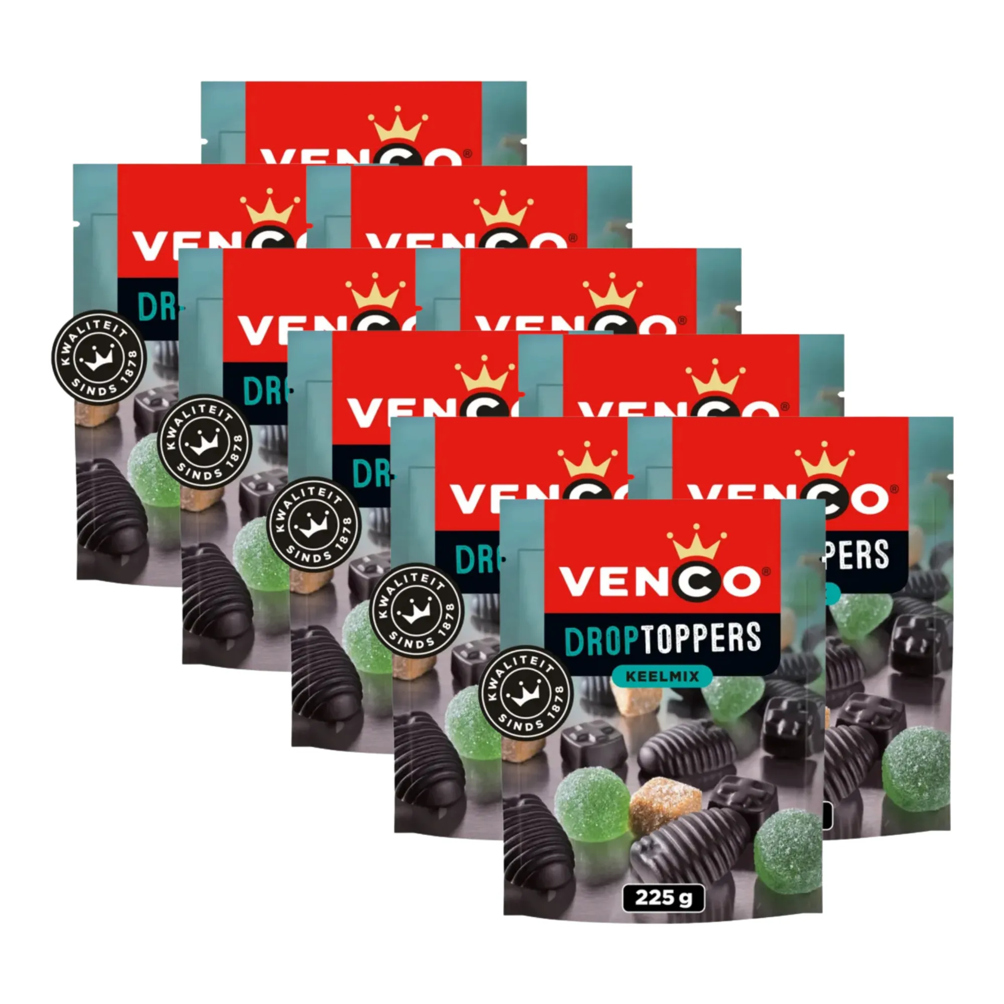 Venco Droptoppers Keelmix zak (10x 225g)