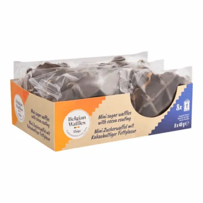 Belgian Waffles Thijs Mini Choco Suikerwafels (96x 40g)
