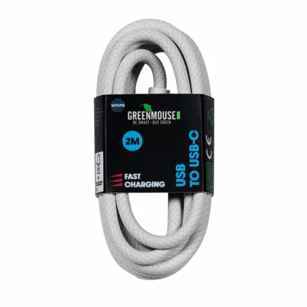 Greenmouse USB-A naar USB-C Datakabel Woven 2 meter