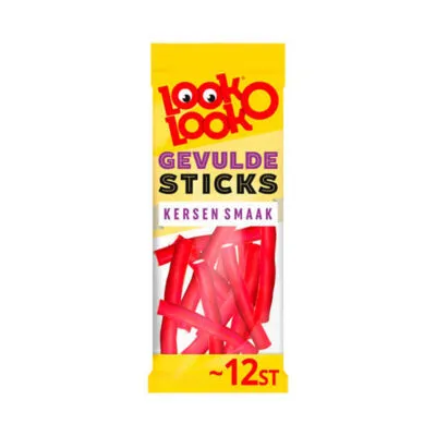 Look o look gevulde kersen sticks 115 gr
