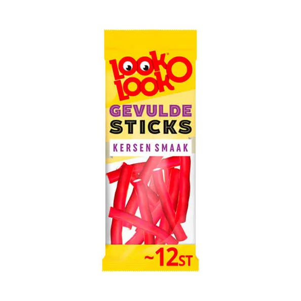 Look o look gevulde kersen sticks 115 gr