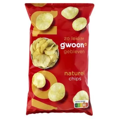 G’woon chips naturel 250 gr