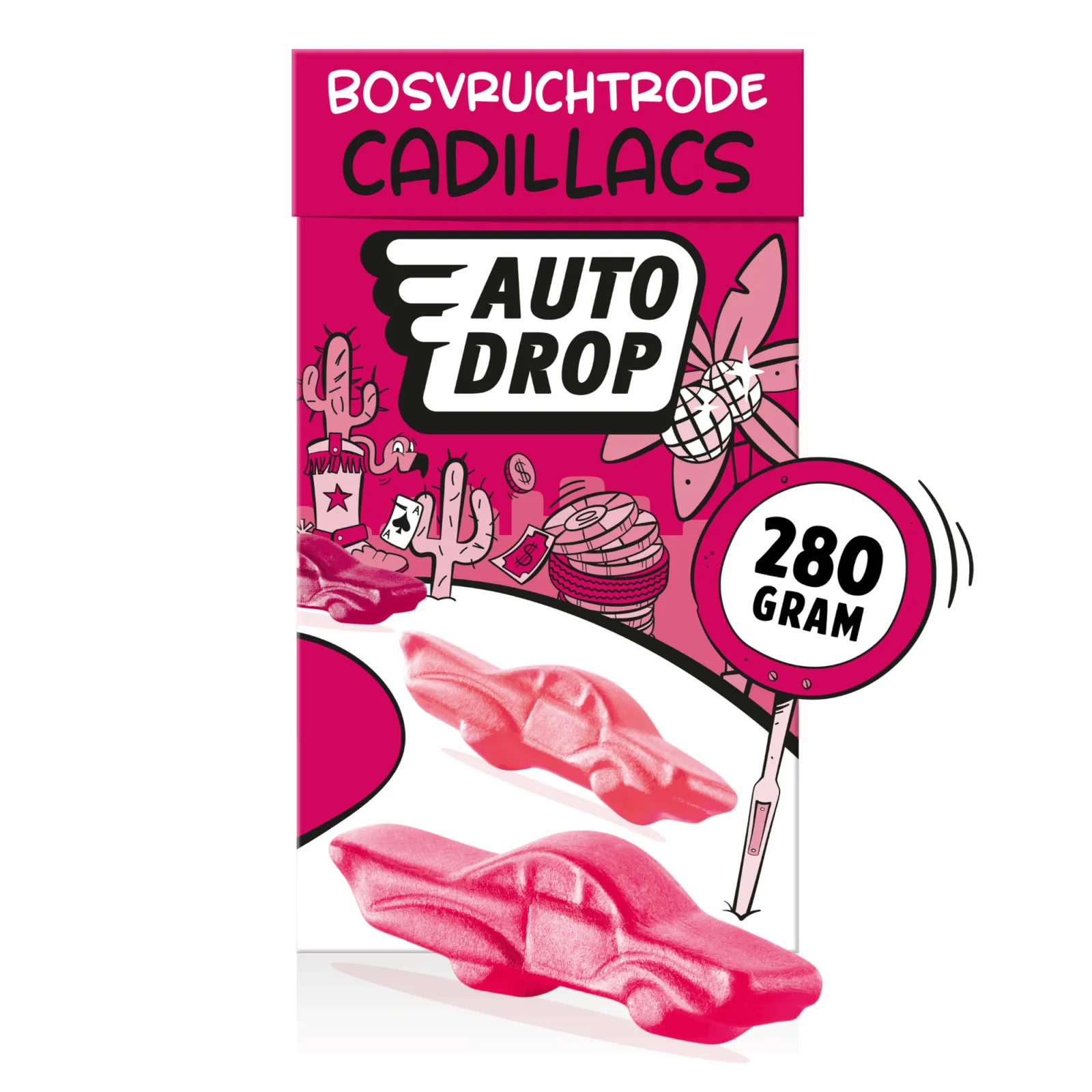 Autodrop Bosvrucht Rode Cadillacs (6x 280gr)