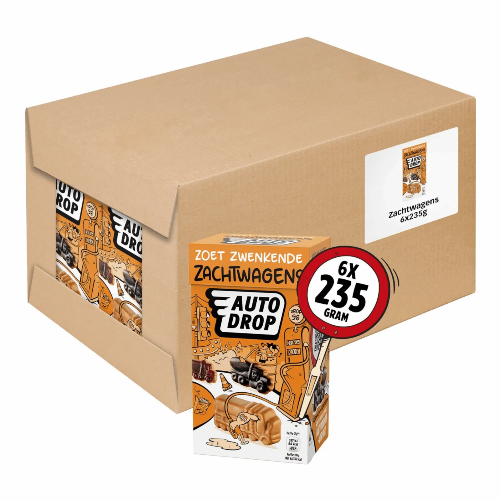 Autodrop Mixdoos Zacht Wagens (6x235gr)