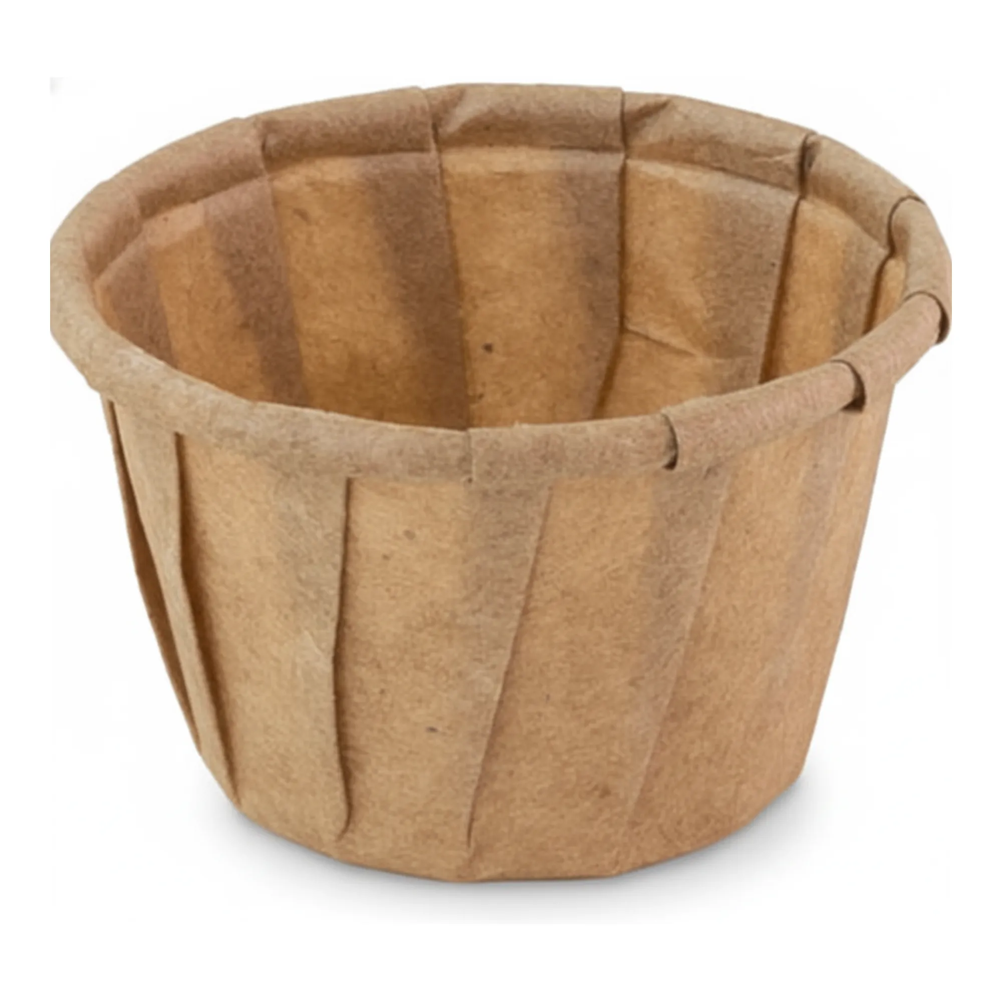 Bakje papier rond bruin 37 ml