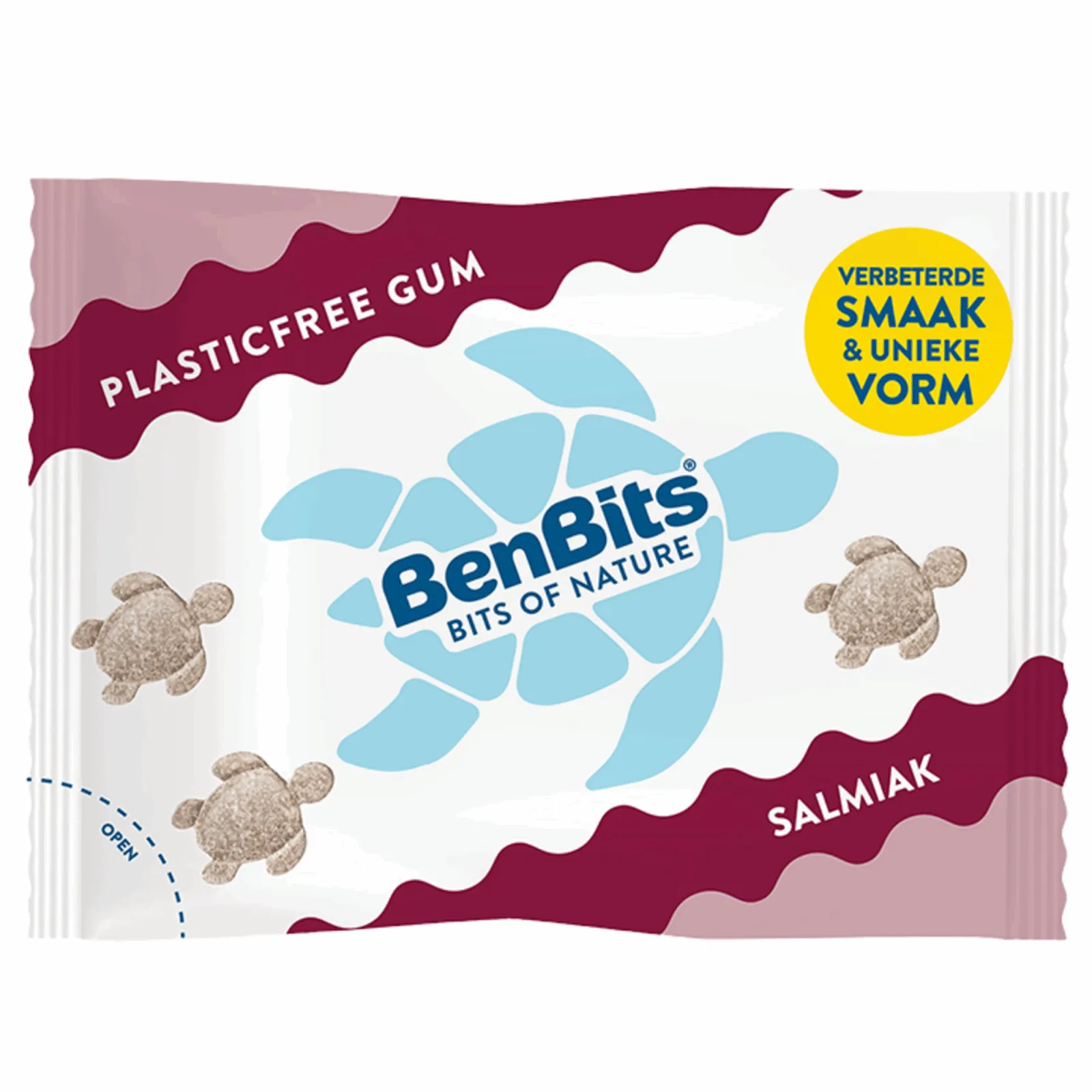 Benbits Kauwgom Salmiak doosje (20x 18g) zakje