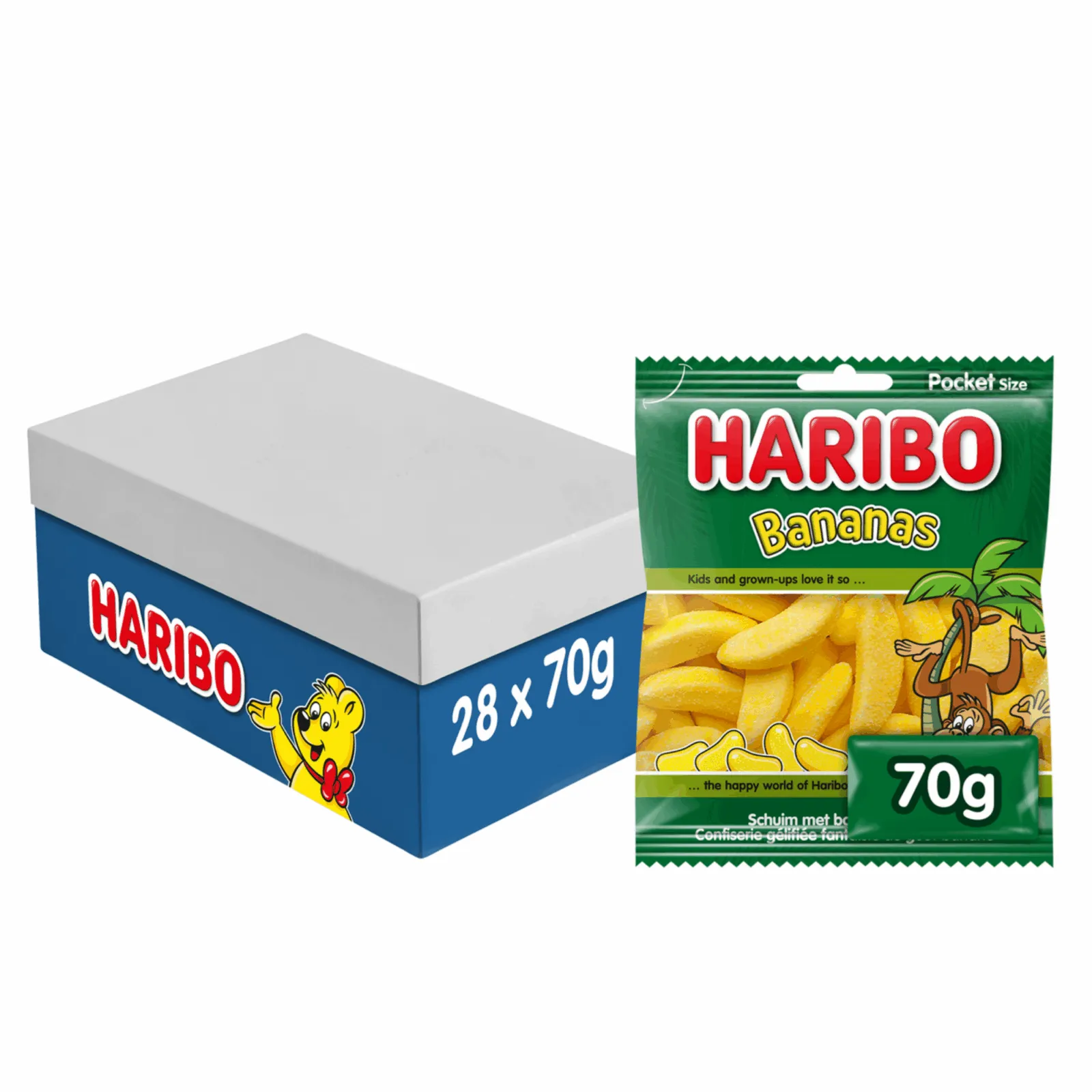 Haribo Banaan Zak (28x 70gr)