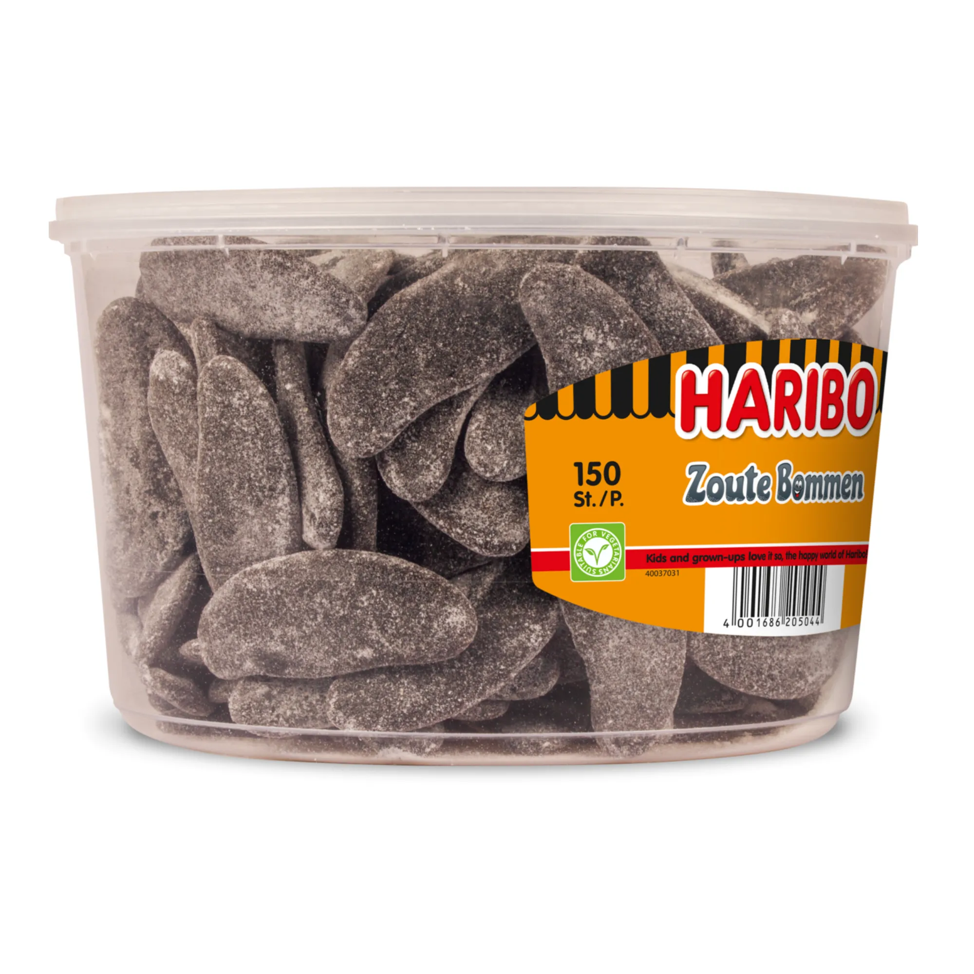 Haribo Drop Zoute Bommen (150 stuks)