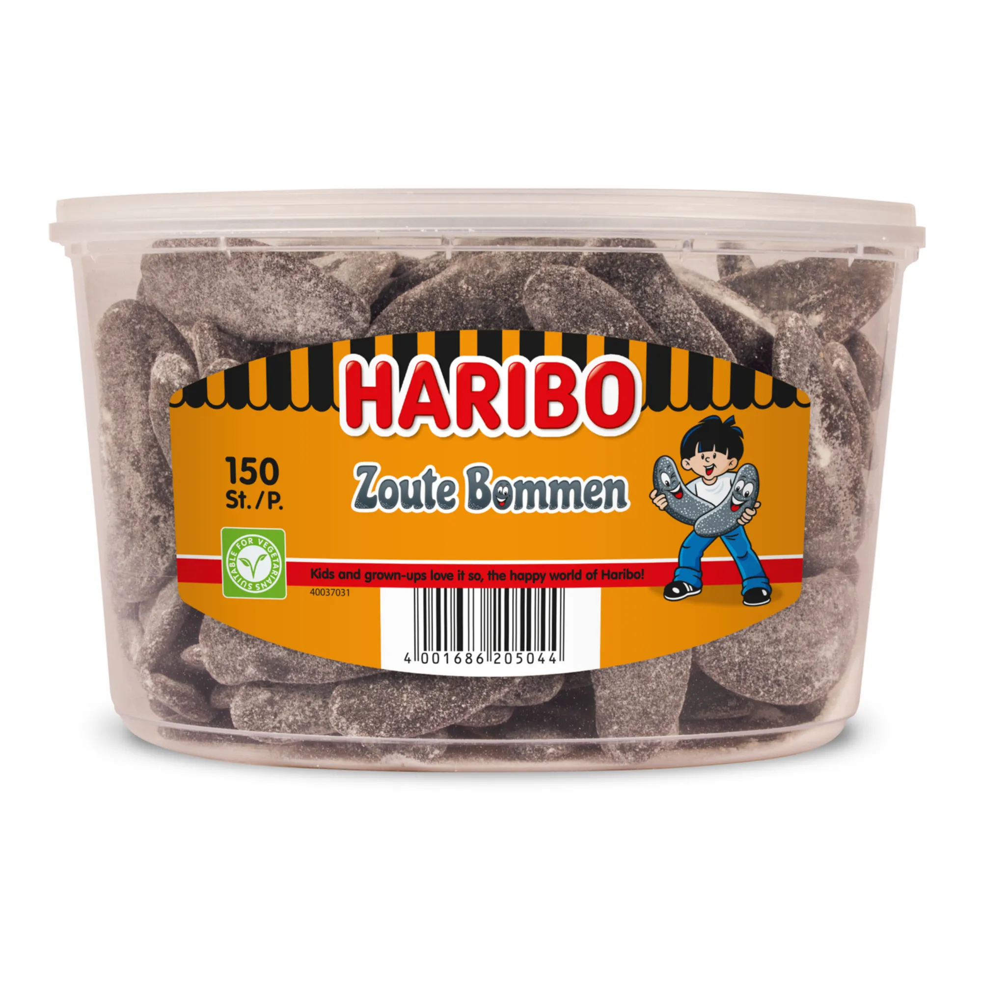 Haribo Drop Zoute Bommen (150 stuks)