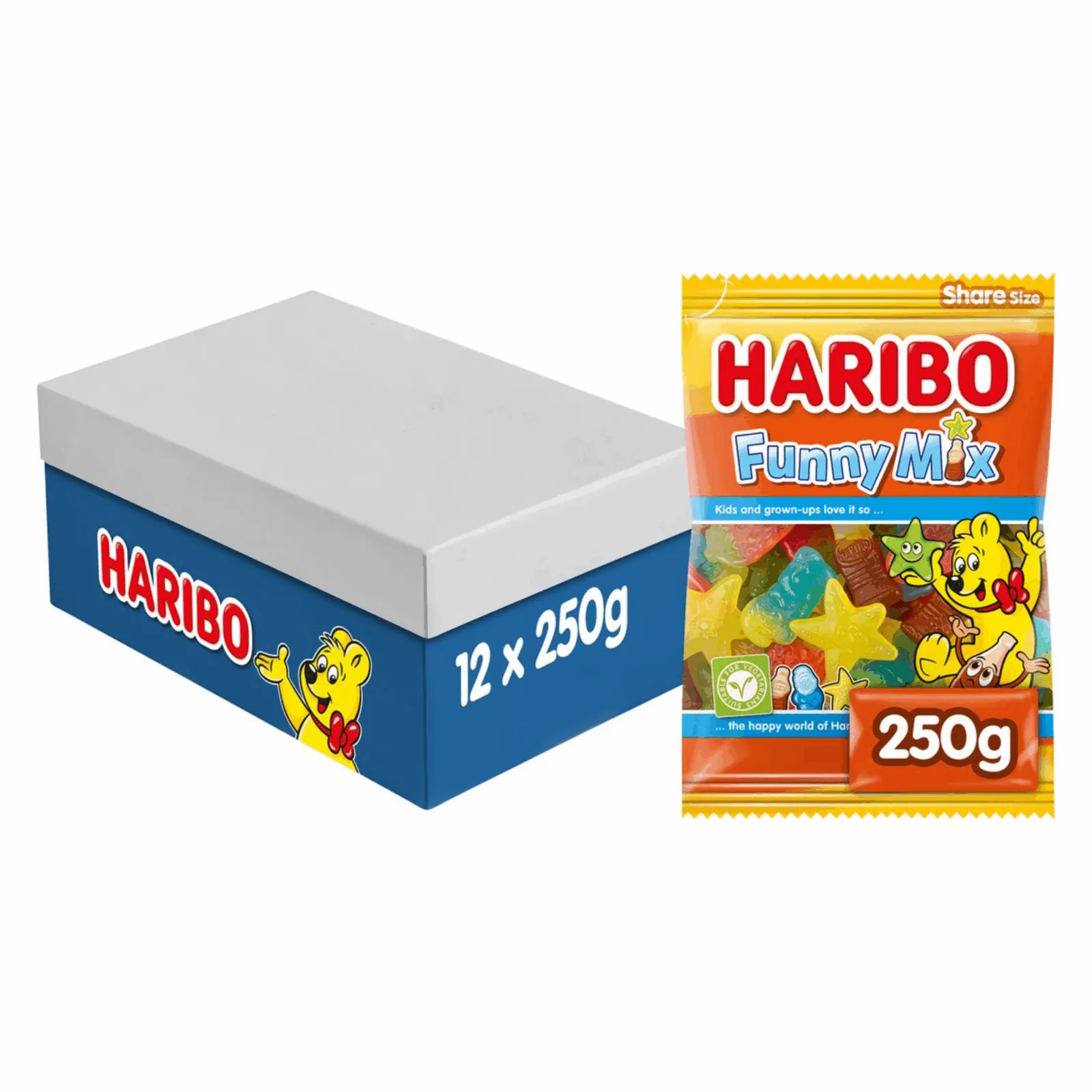 Haribo Funny Mix Zak (12x 250gr)