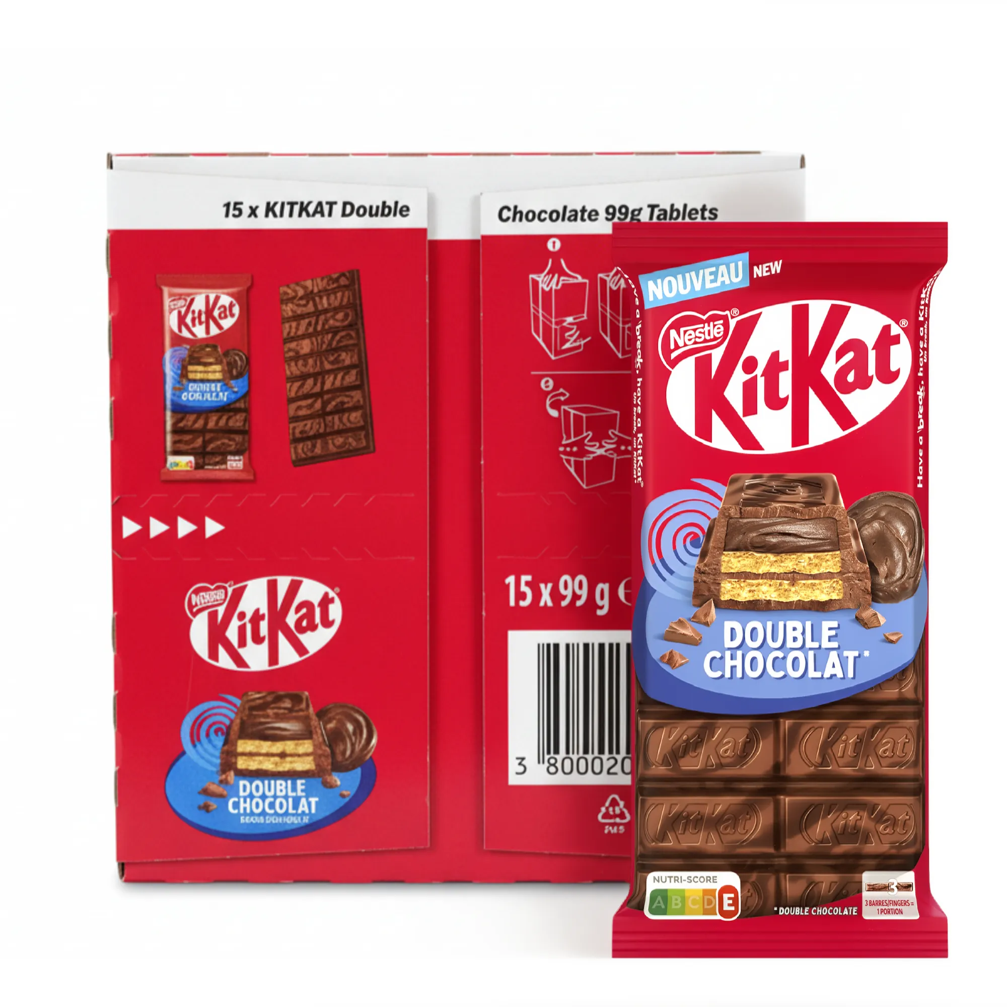 Kitkat Double Chocolate Tablet (15x 99g)
