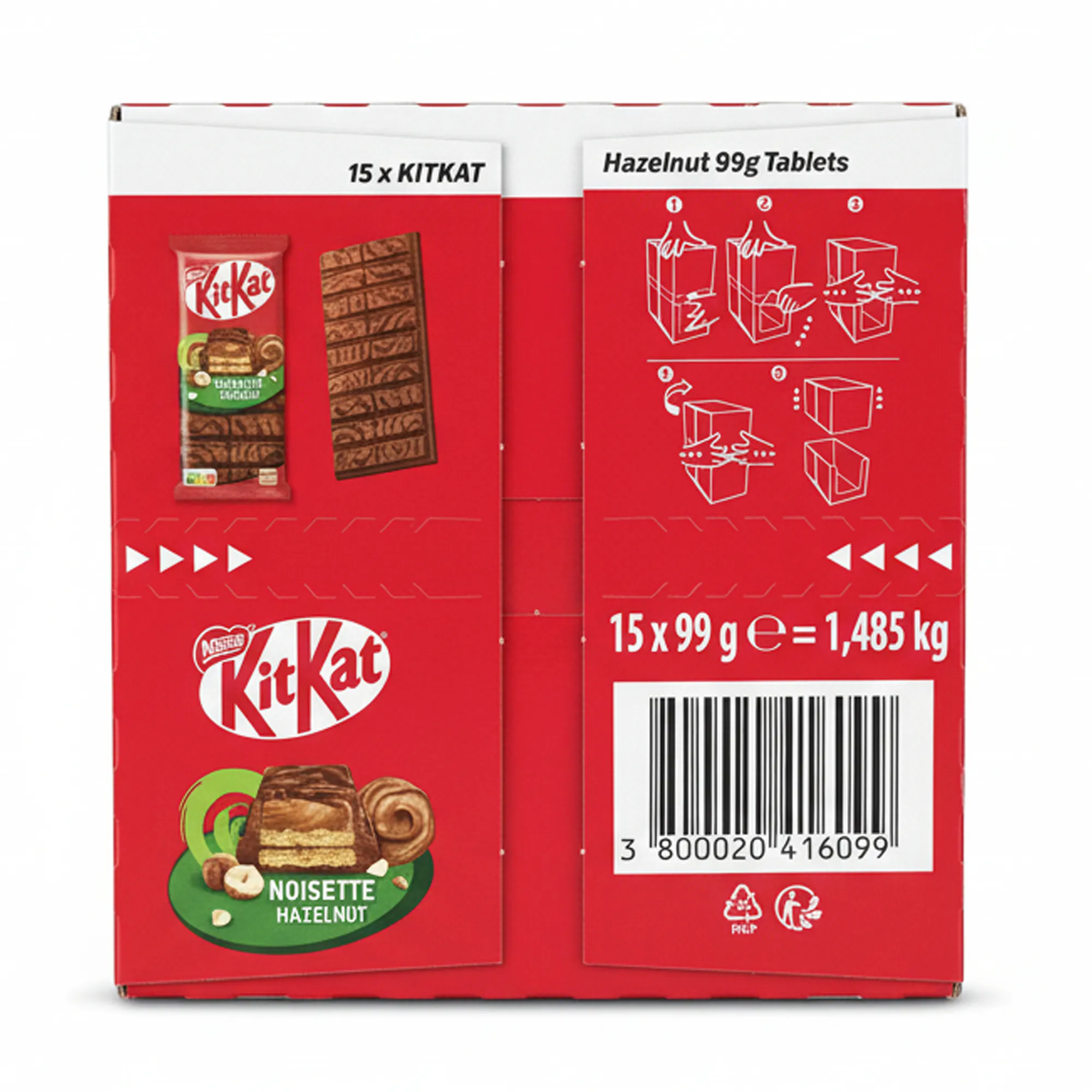 Kitkat Double Chocolate Tablet (15x 99g) doos