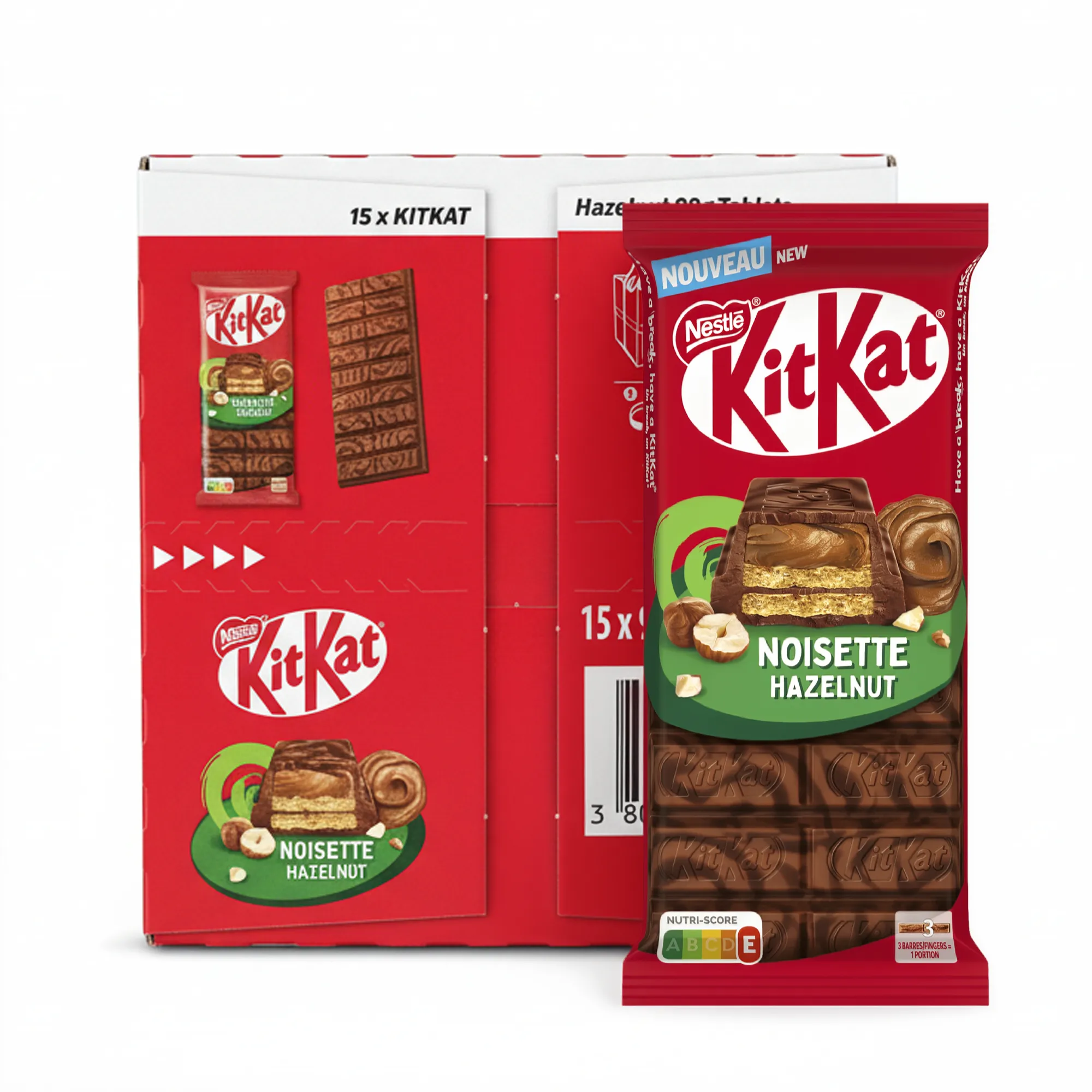Kitkat Double Chocolate Tablet (15x 99g) doos en tablet
