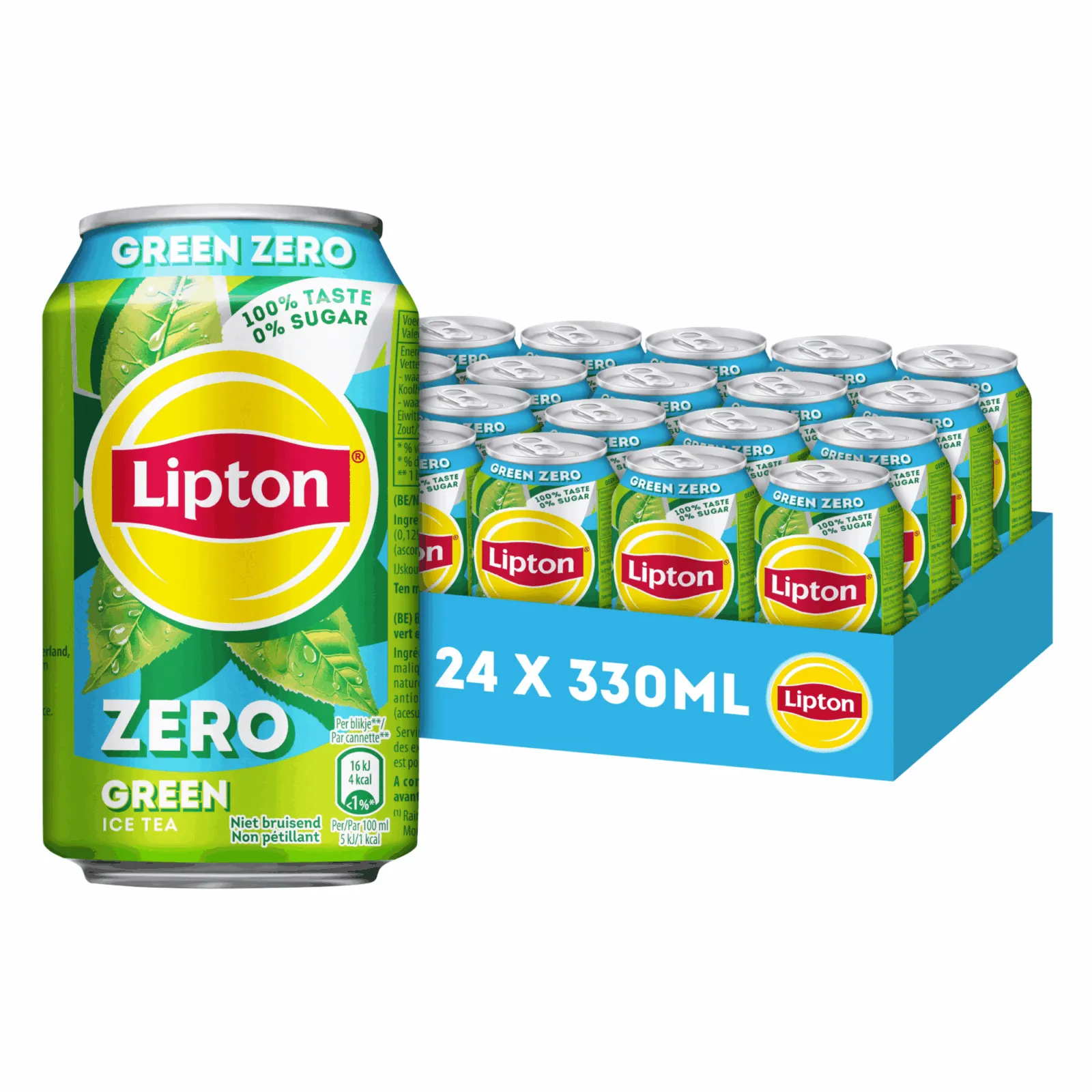Lipton Ice Tea Green Zero Blik (24x 33cl)