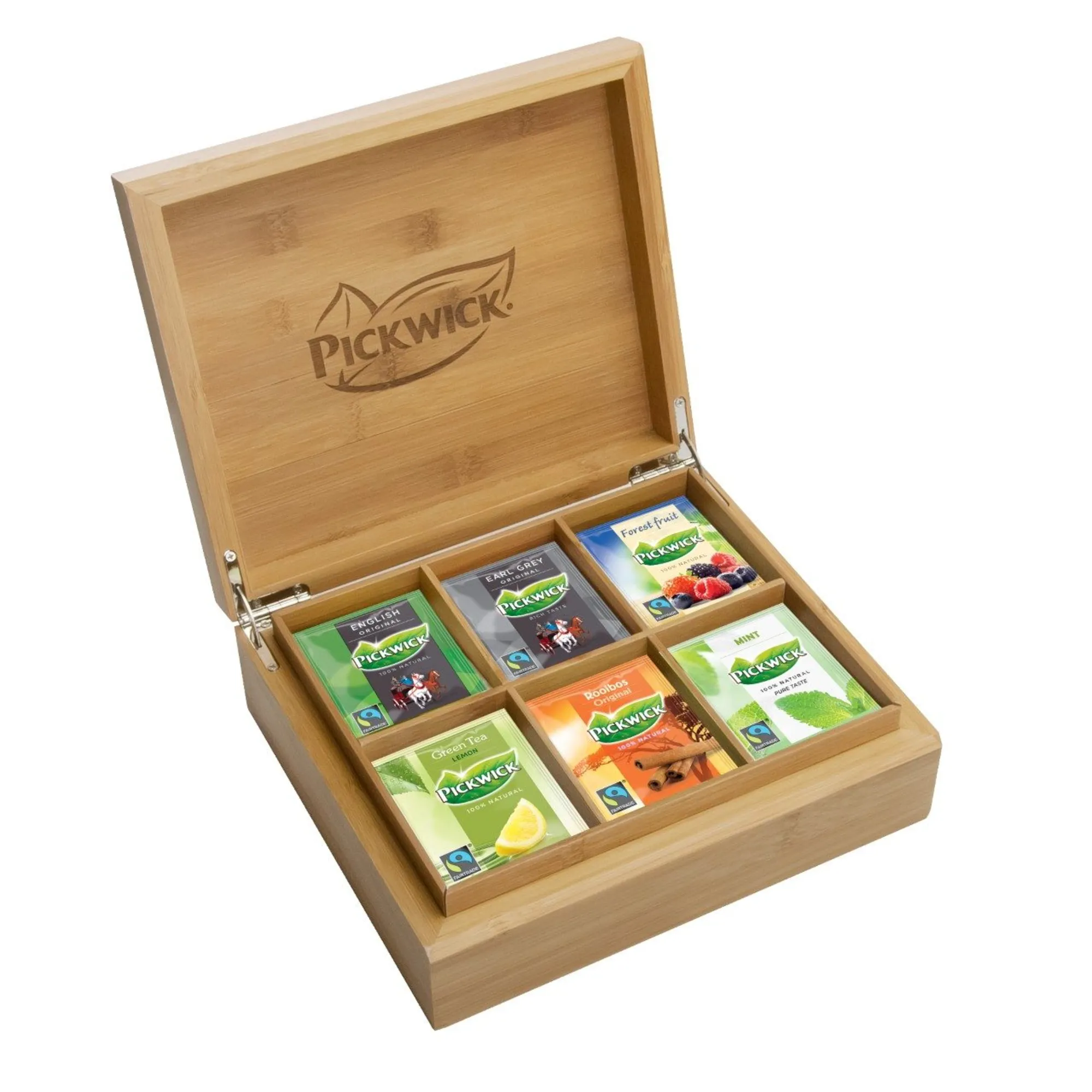 Pickwick Professional Theekist Bamboe 6-vaks