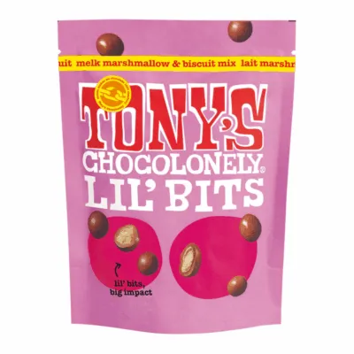 Tony’s Chocolonely Lil’ Bits Melk Marshmallow & Biscuit (8x 150gr)