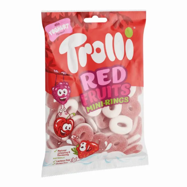 Trolli Red Fruits Mini Rings zakje (15x 200g)
