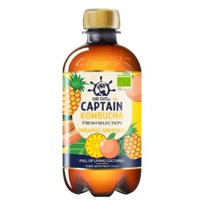 The gutsy captain kombucha pineapple peach BIO (12x 400ml)