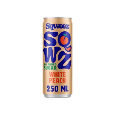 Sqweez white peach blik (12x 250ml)