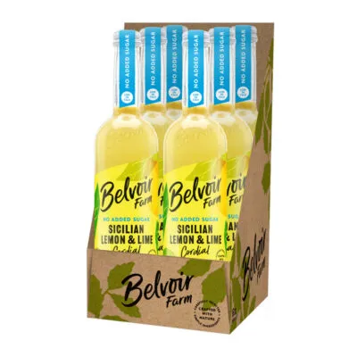 Belvoir no added suger sicilian lemon & lime cordial (6x 500ml)
