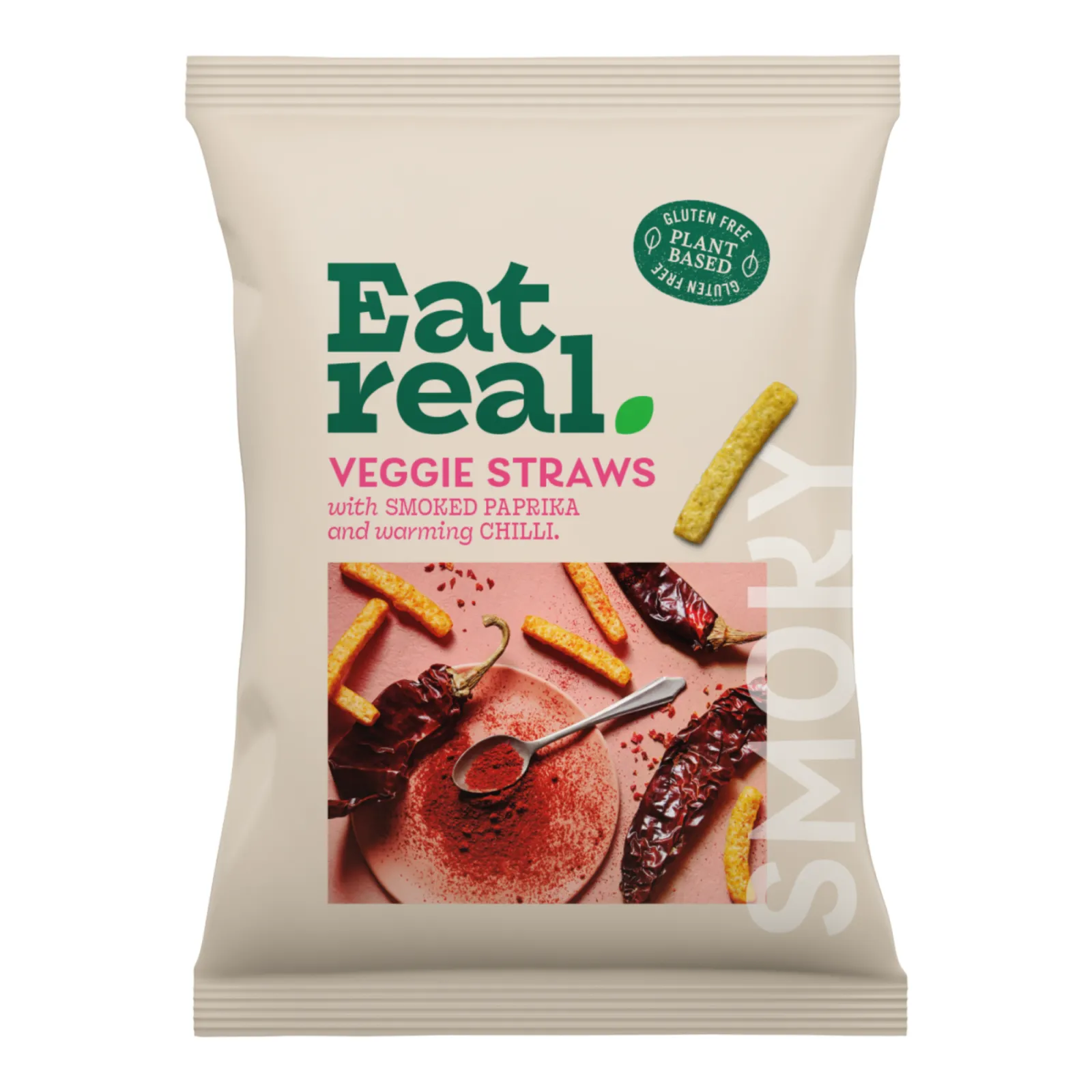 Eat Real Smoked Paprika & Chili Veggie Straws (10 stuks)