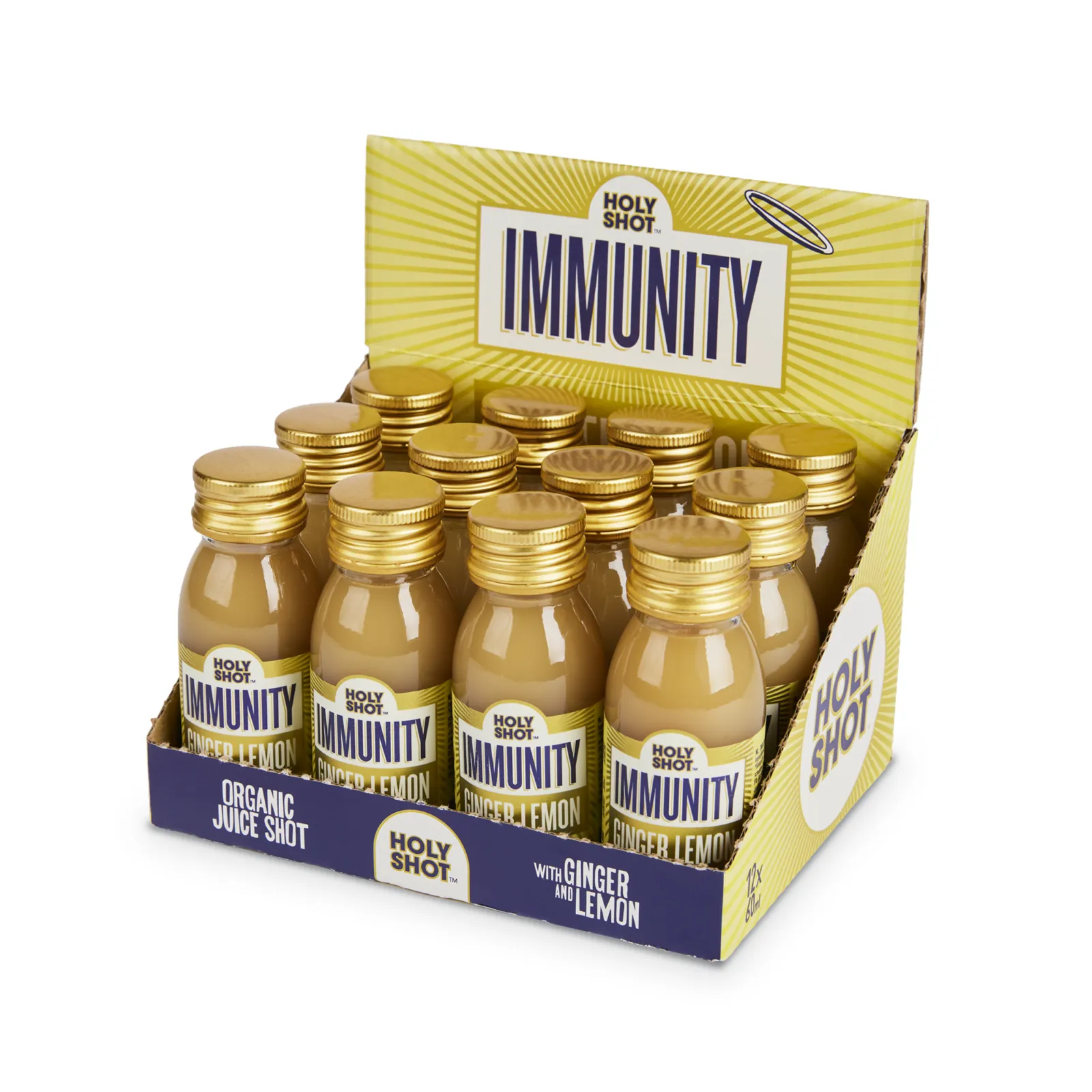 HOLYSHOT_Tray_60ml_IMMUNITY_Ginger Lemon