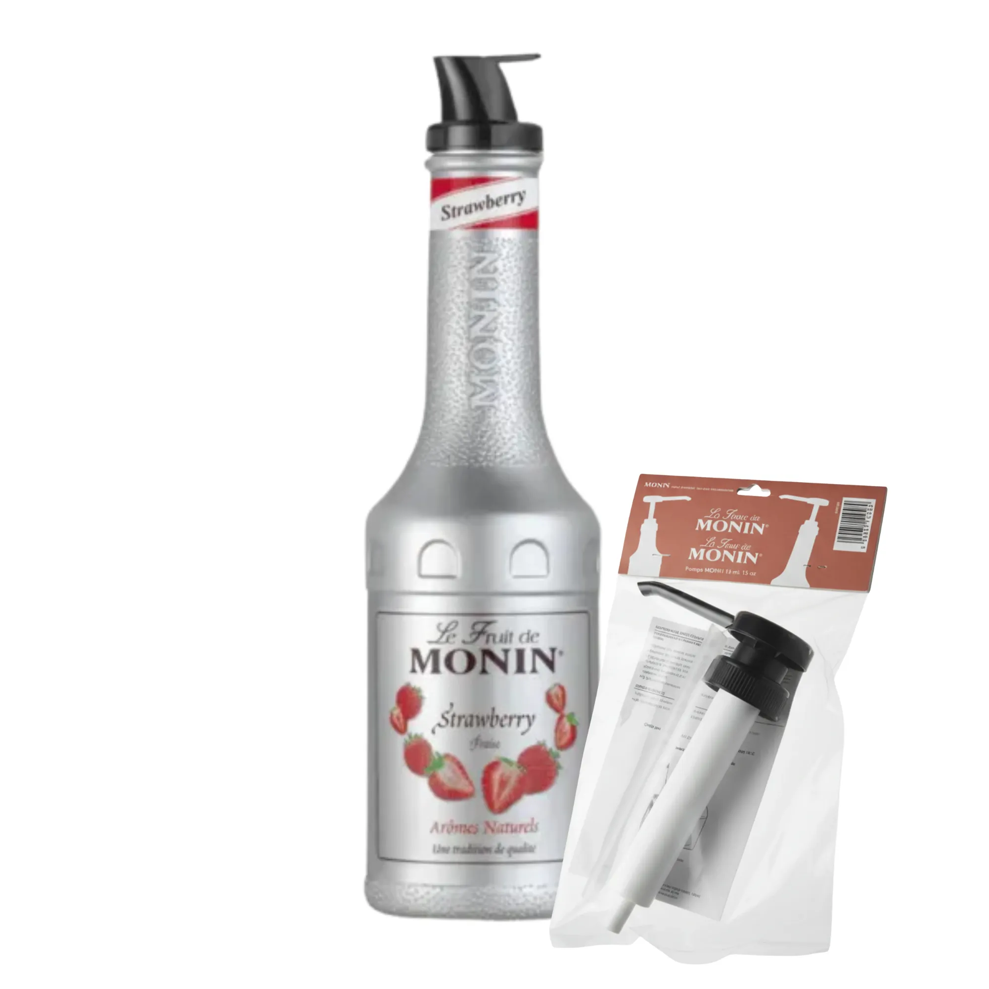 Monin Puree Strawberry + Pompje