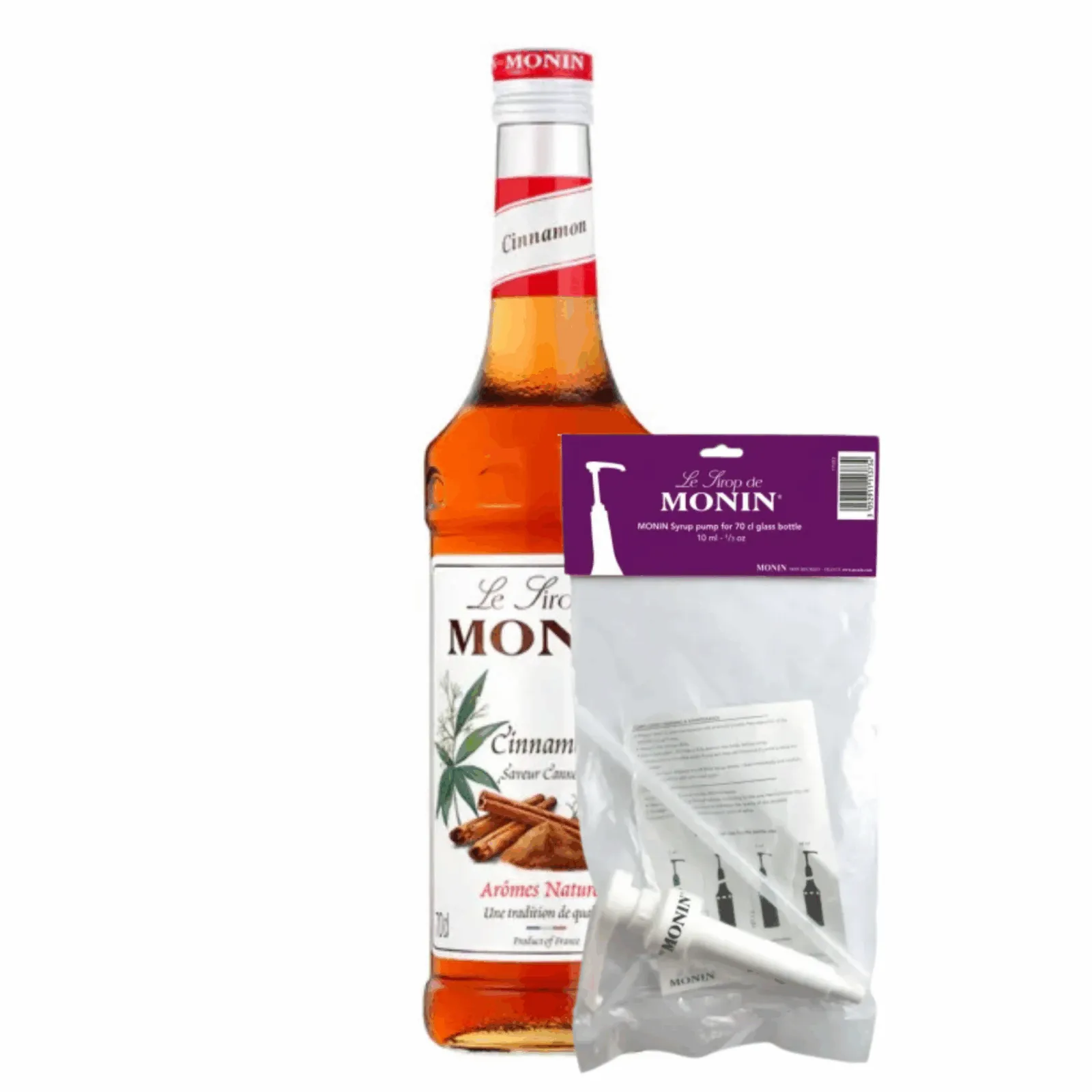 Monin Siroop Kaneel (70 cl) + Monin Siroop Pompje (10ml)