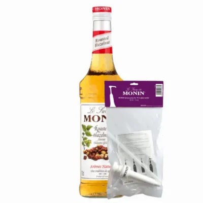 Monin Siroop Roasted Hazelnut (70 cl) + Monin Siroop Pompje (10ml)
