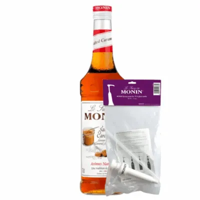 Monin Siroop Salted Caramel (70 cl) + Monin Siroop Pompje (10ml)