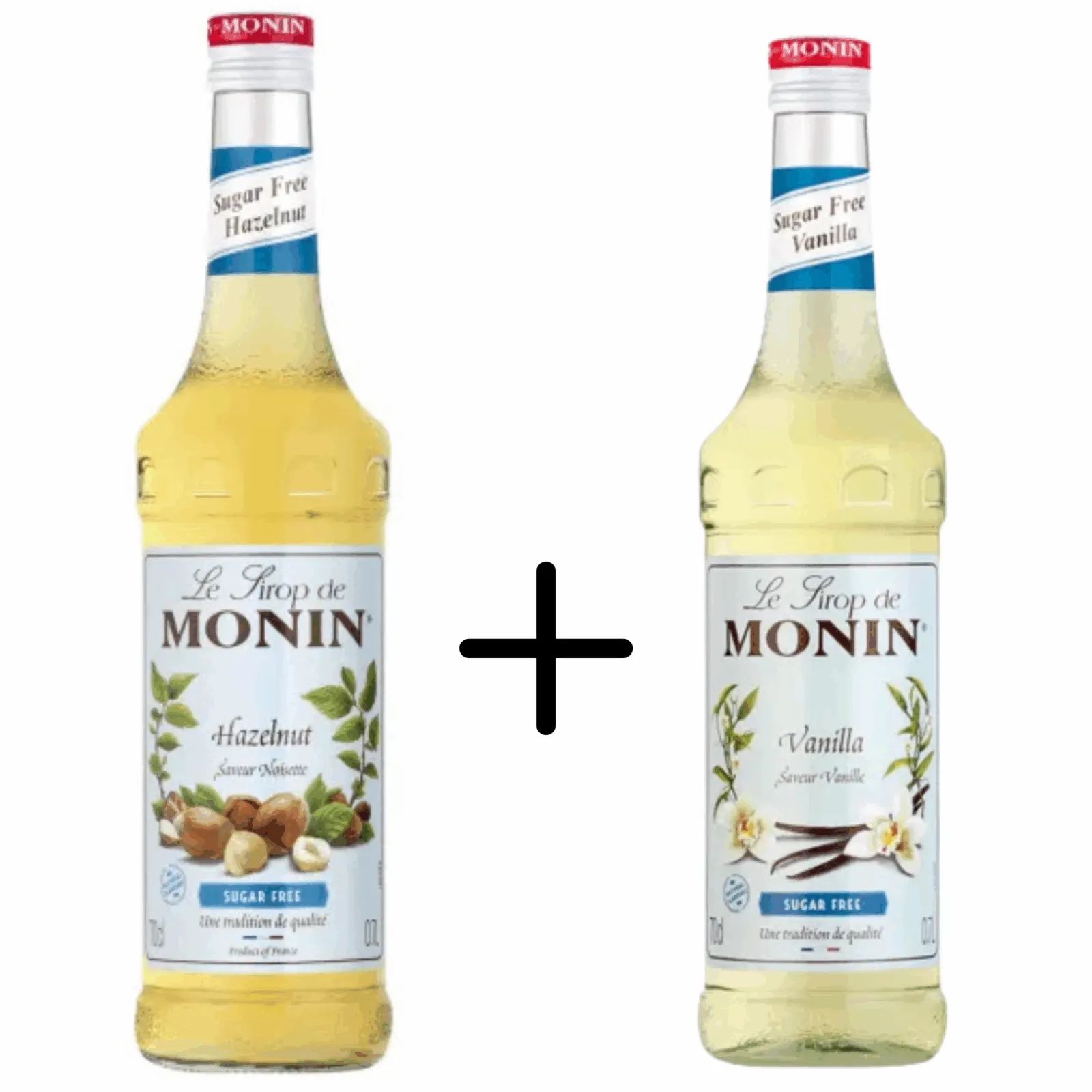 Monin Siroop vanille suikervrij + Hazelnoot suikervrij