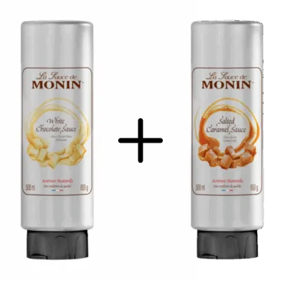 Topping Witte Chocolade + Topping Salted Caramel